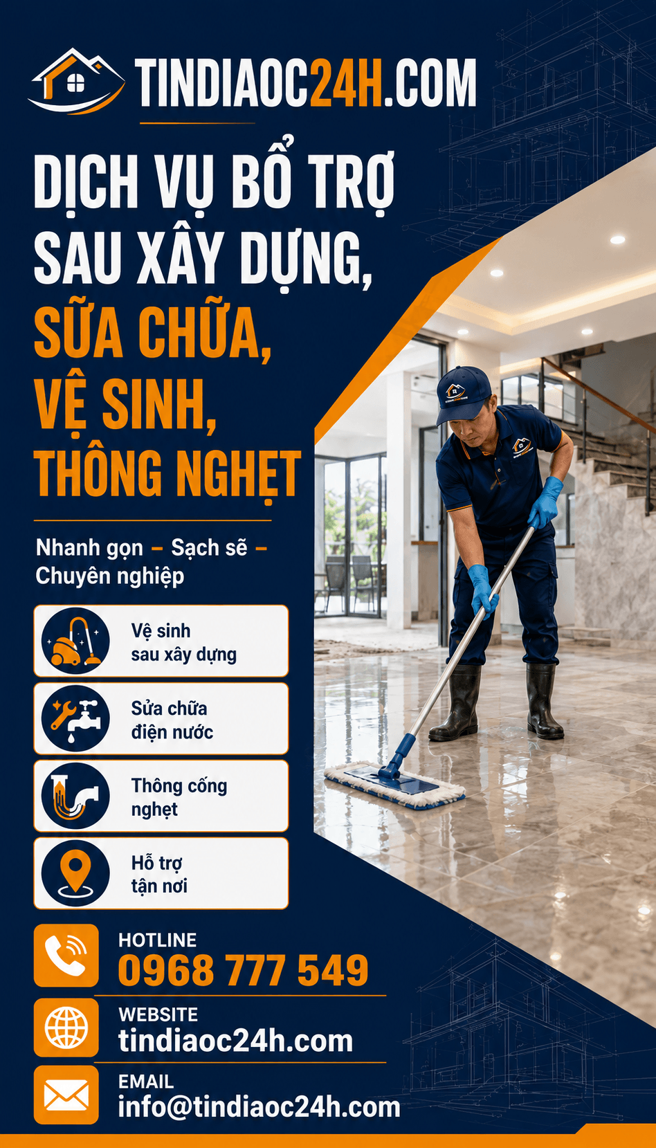Dịch Vụ Bổ Trợ Sau Xây Dựng, Sửa Chữa, Vệ Sinh, Thông Nghẹt Dịch Vụ Bổ Trợ Sau Xây Dựng, Sửa Chữa, Vệ Sinh, Thông Nghẹt