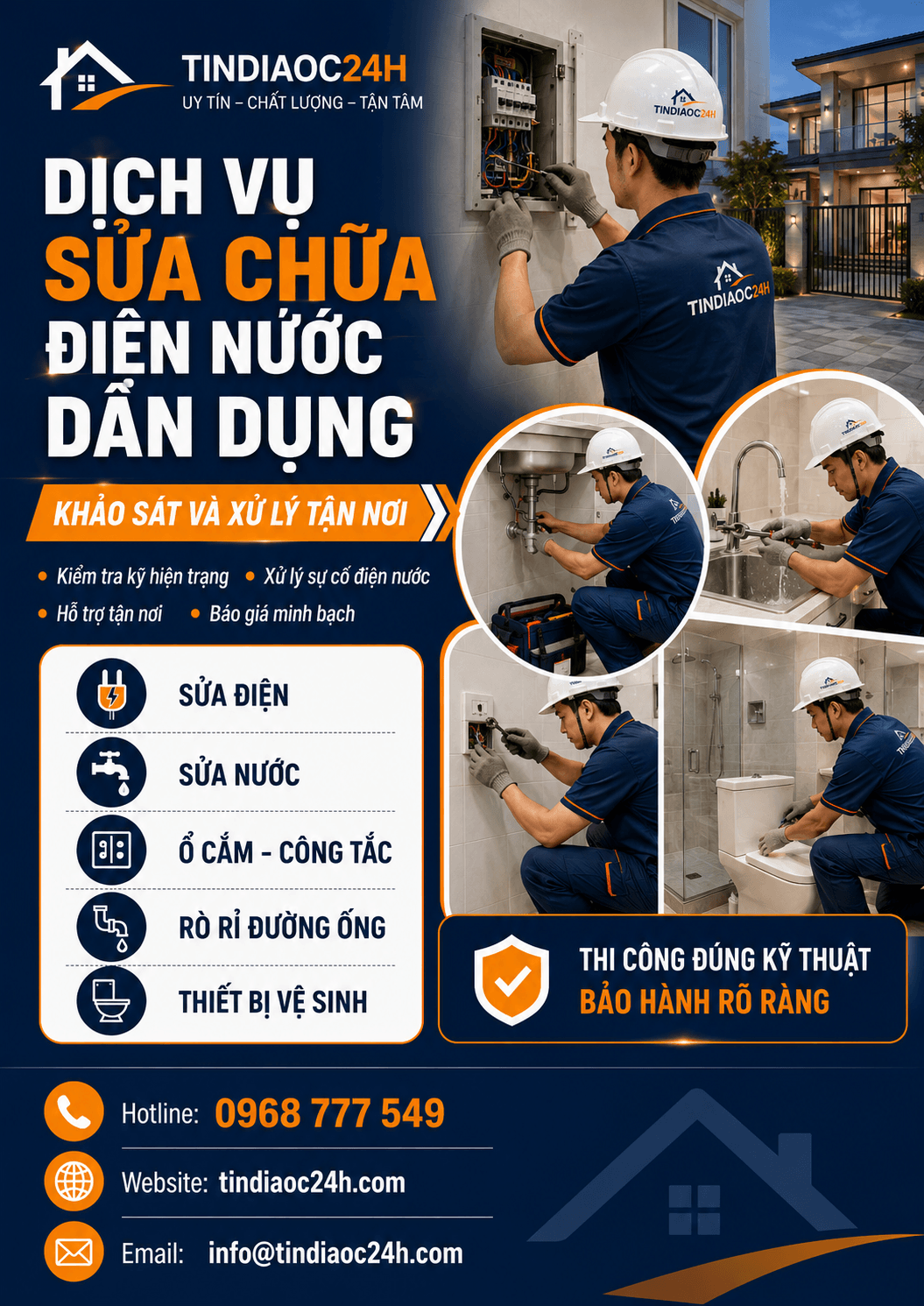 Dịch Vụ Sửa Chữa Điện Nước Dân Dụng, Khảo Sát Và Xử Lý Tận Nơi Dịch Vụ Sửa Chữa Điện Nước Dân Dụng, Khảo Sát Và Xử Lý Tận Nơi