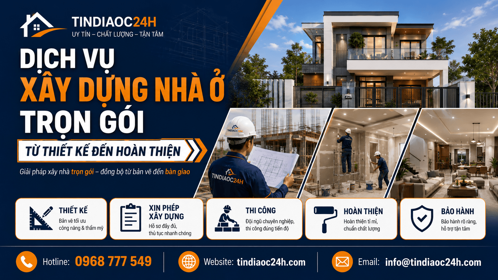 Dịch Vụ X&acirc;y Dựng Nh&agrave; Ở Trọn G&oacute;i, Từ Thiết Kế Đến Ho&agrave;n Thiện