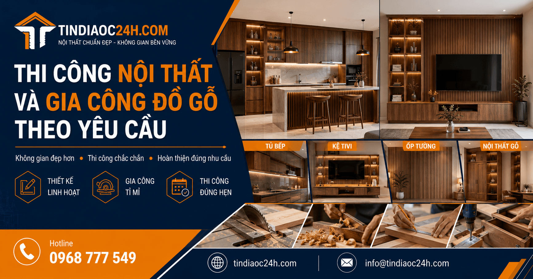 Thi C&ocirc;ng Nội Thất V&agrave; Gia C&ocirc;ng Đồ Gỗ Theo Y&ecirc;u Cầu Cho Nh&agrave; Ở, Văn Ph&ograve;ng, Cửa H&agrave;ng