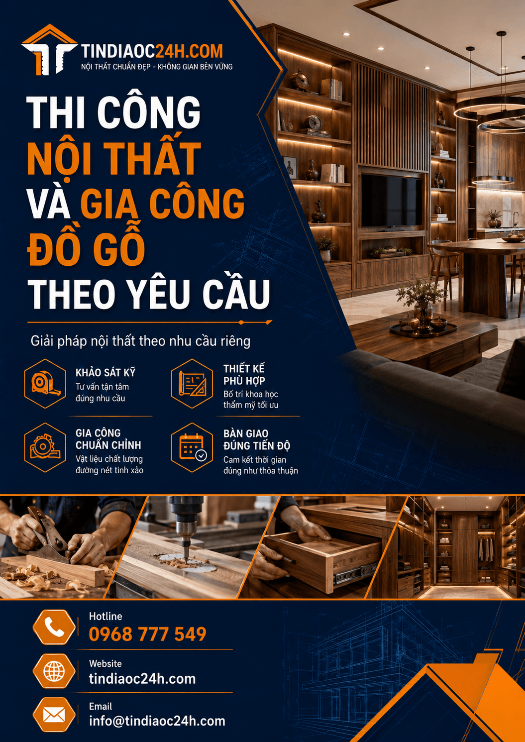 Thi Công Nội Thất Và Gia Công Đồ Gỗ Theo Yêu Cầu Cho Nhà Ở, Văn Phòng, Cửa Hàng Thi Công Nội Thất Và Gia Công Đồ Gỗ Theo Yêu Cầu Cho Nhà Ở, Văn Phòng, Cửa Hàng