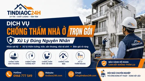 Chống Thấm Sân Thượng, Sân Mái, Sàn Bê Tông Khảo Sát Kỹ, Xử Lý Đúng Hiện Trạng
