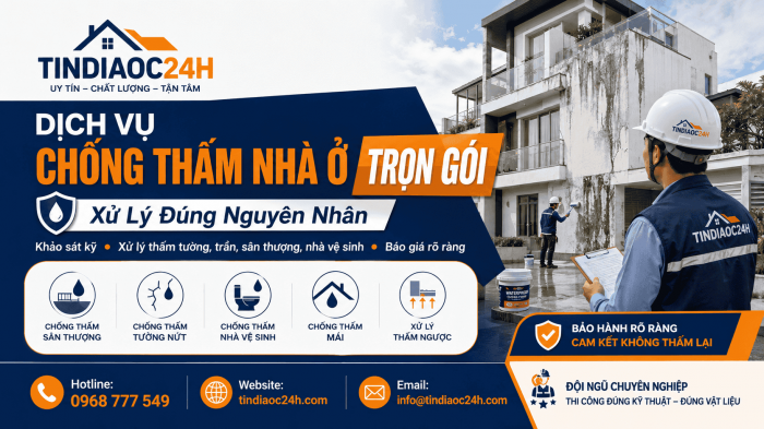 Chống Thấm Sân Thượng, Sân Mái, Sàn Bê Tông Khảo Sát Kỹ, Xử Lý Đúng Hiện Trạng